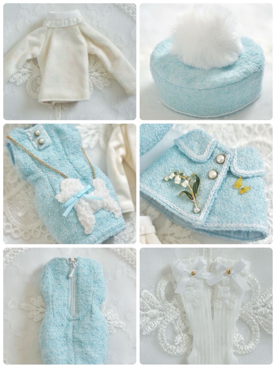 【Blythe outfit】ツイードコーデset【Leo et doll】ブライス アウトフィット_画像10