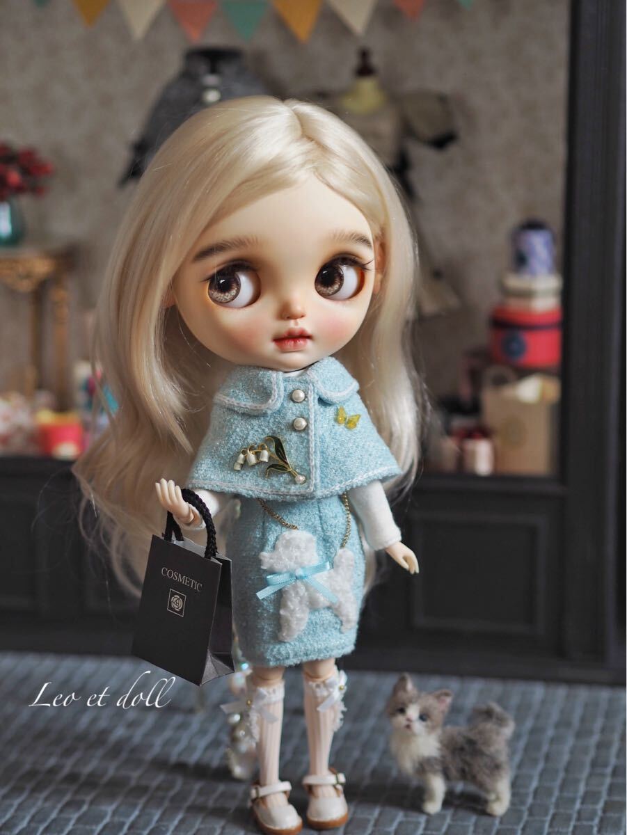 【Blythe outfit】ツイードコーデset【Leo et doll】ブライス アウトフィット_画像3