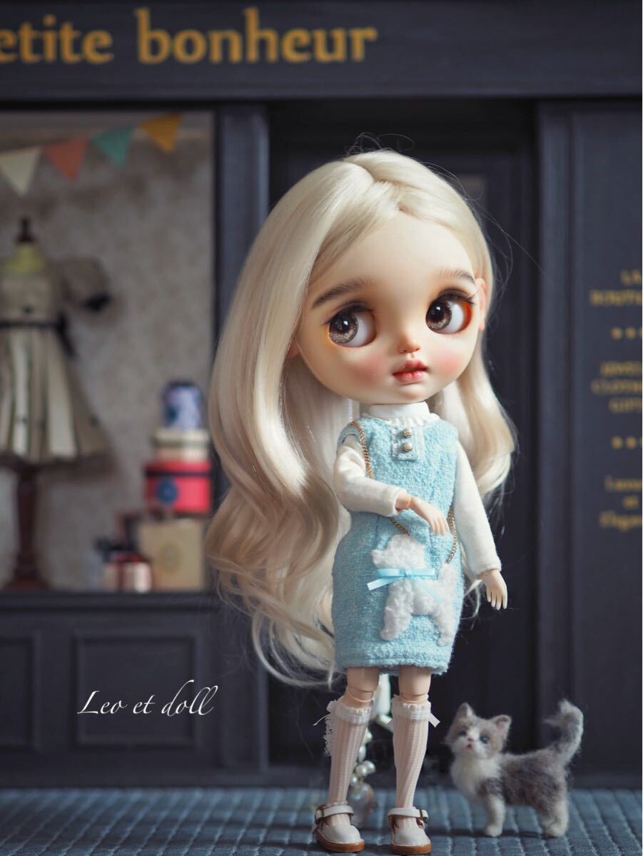 【Blythe outfit】ツイードコーデset【Leo et doll】ブライス アウトフィット_画像4