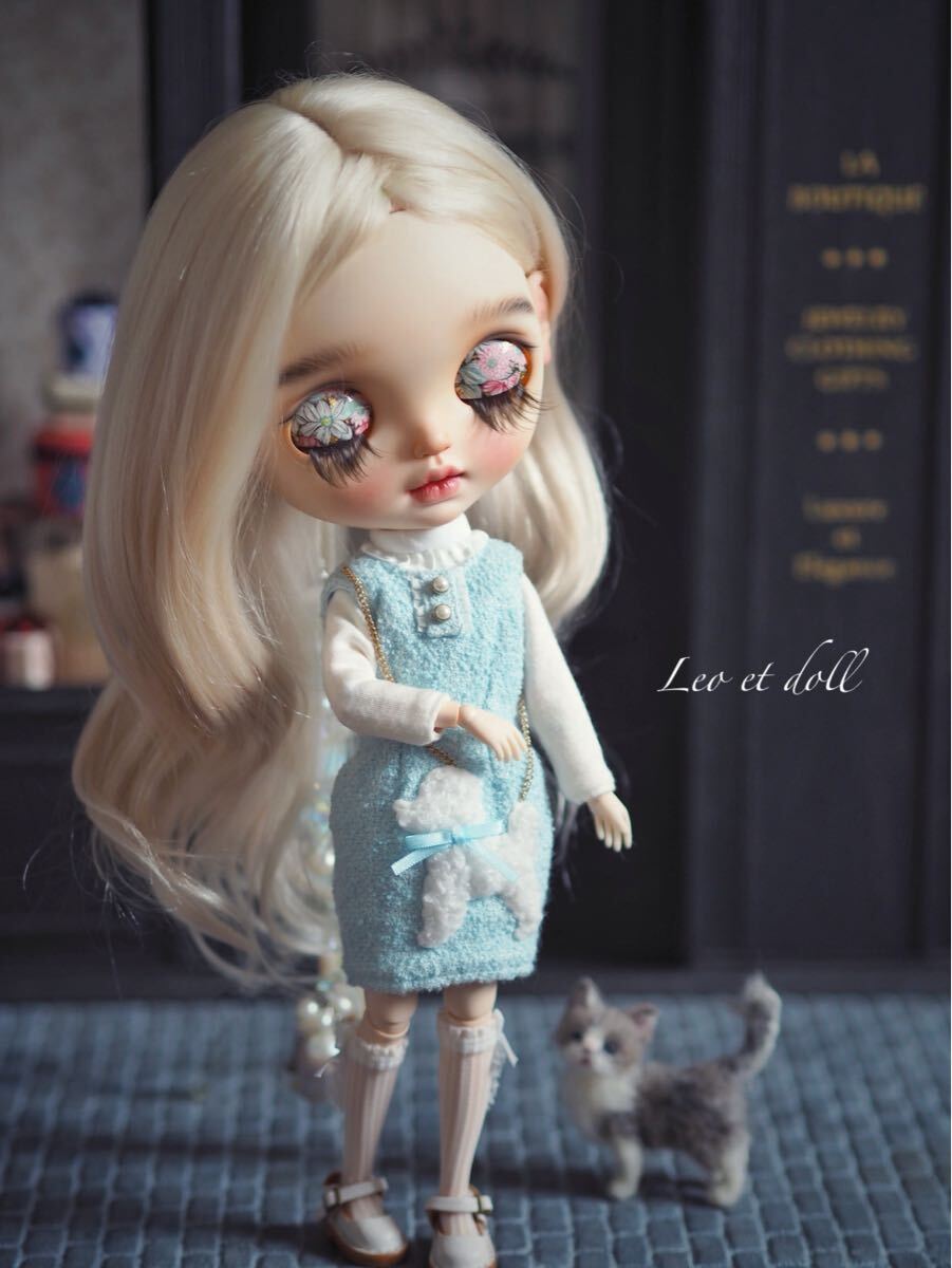 【Blythe outfit】ツイードコーデset【Leo et doll】ブライス アウトフィット_画像6
