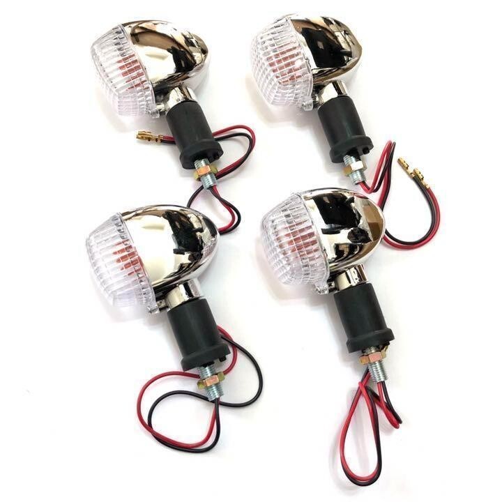 カワサキ ウインカー 4個セット メッキ アンバー エストレヤ バリオス　クリア 管理F1_画像1