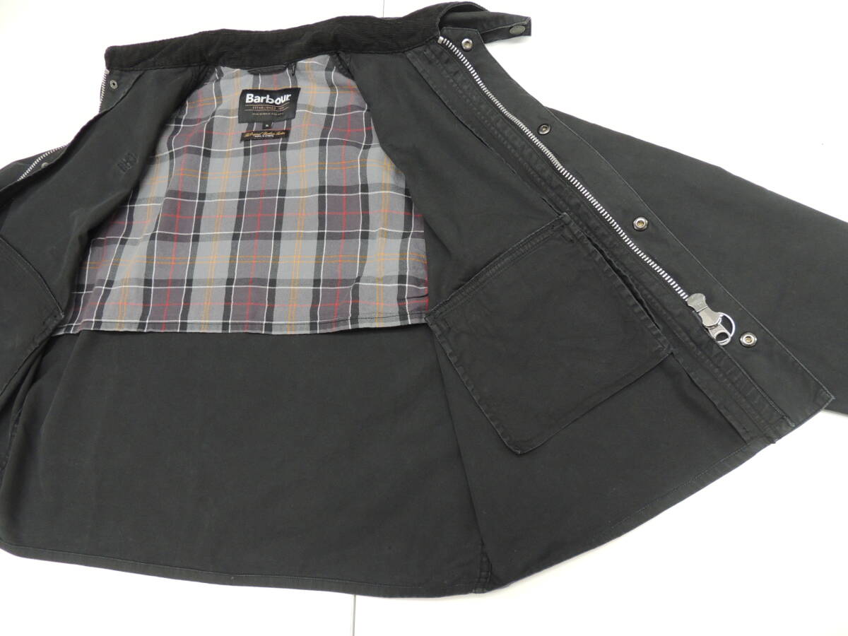 ★ XLサイズ BARBOUR バブアー SPEY スペイ ダック コットン ショート レングス ブルゾン ジャケット ブラック 251MCA0967 ノンオイル_画像6