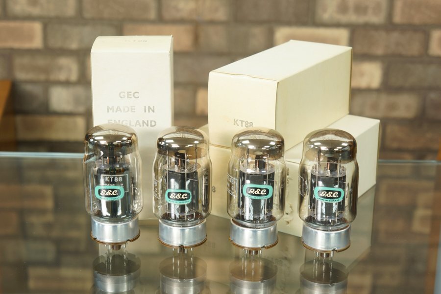 【動作良好】GEC KT88 初期 茶ベース 4pcs / 製造同ロット4本 【測定済】#R09526_画像1