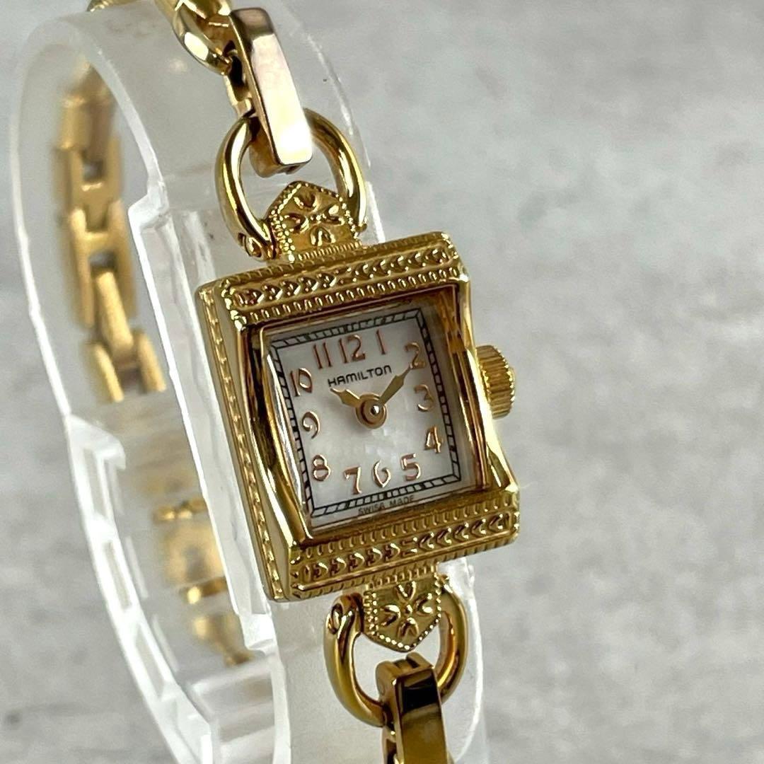 稼働美品★ HAMILTON レディハミルトン★シェル文字盤 レデイース腕時計 シェル文字盤 H312410_画像4