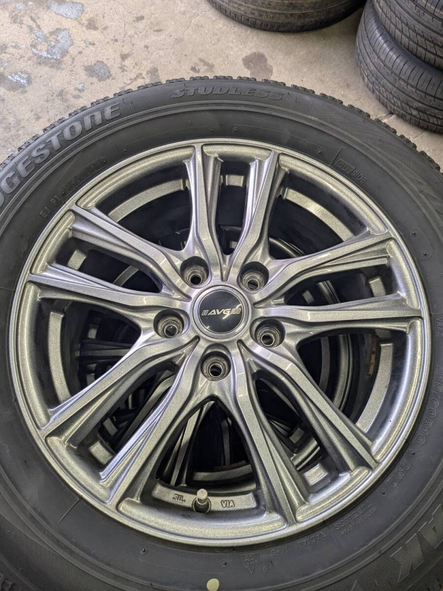 215/60R16☆ブリジストン☆VRX☆アルミホイルセット品☆ホンダヴェゼル☆４本１台分☆中古_画像4