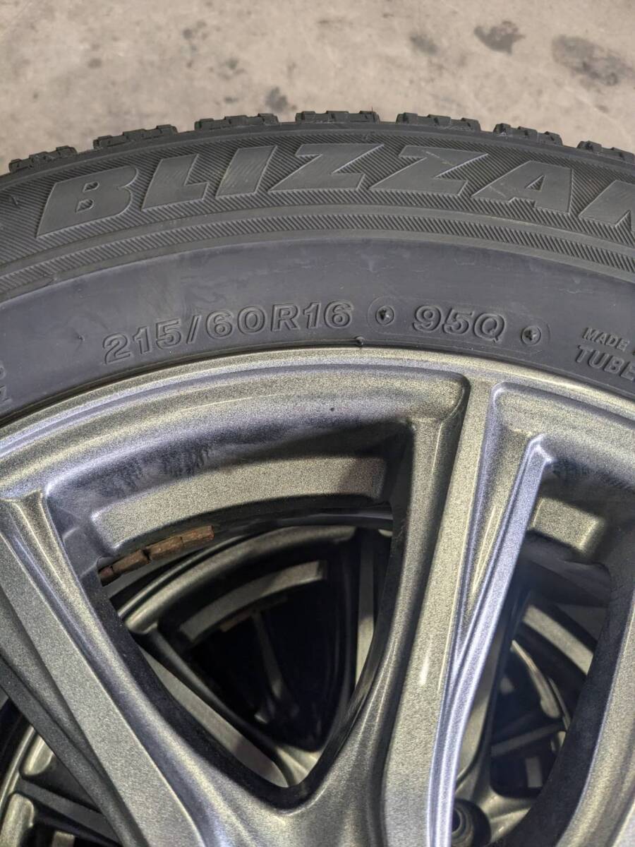 215/60R16☆ブリジストン☆VRX☆アルミホイルセット品☆ホンダヴェゼル☆４本１台分☆中古_画像7