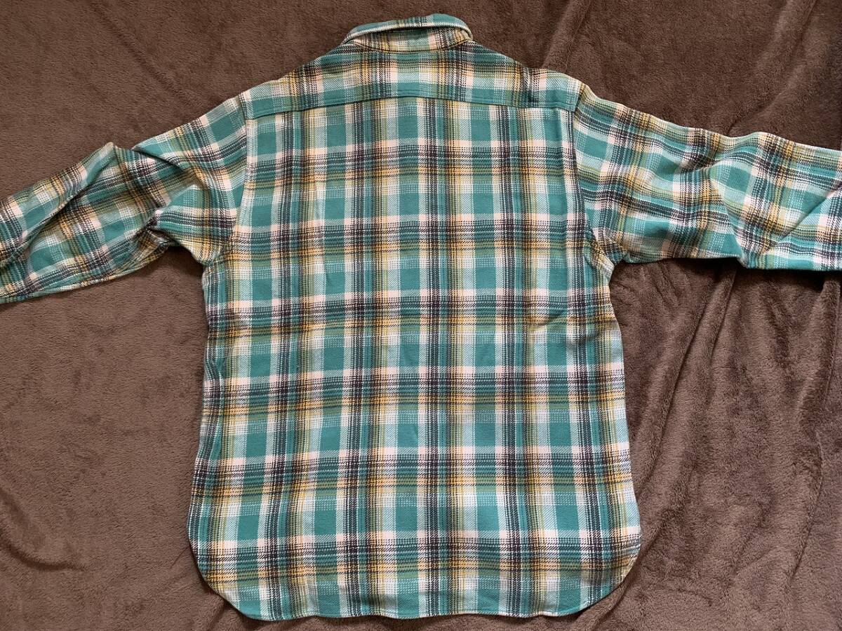 【古着】2016年モデル SUGAR CANE シュガーケーン SC27388-145 ツイルチェックワークシャツ Lサイズ フランネルシャツ 東洋_画像2