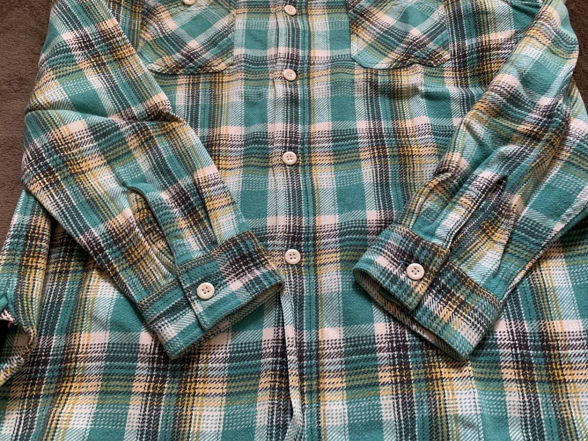 【古着】2016年モデル SUGAR CANE シュガーケーン SC27388-145 ツイルチェックワークシャツ Lサイズ フランネルシャツ 東洋_画像6
