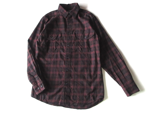 FILSON フィルソン Lightweight Alaskan Guide Shirt ロゴ刺繍 コットン ライトウェイト アラスカン ガイドシャツ チェックシャツ M程度_画像2