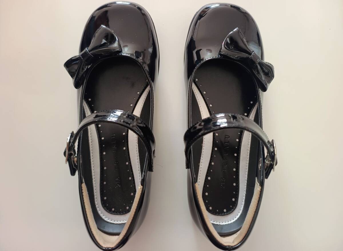 フォーマル　冠婚葬祭　靴　シューズ　女の子　キッズ　21.5cm_画像1