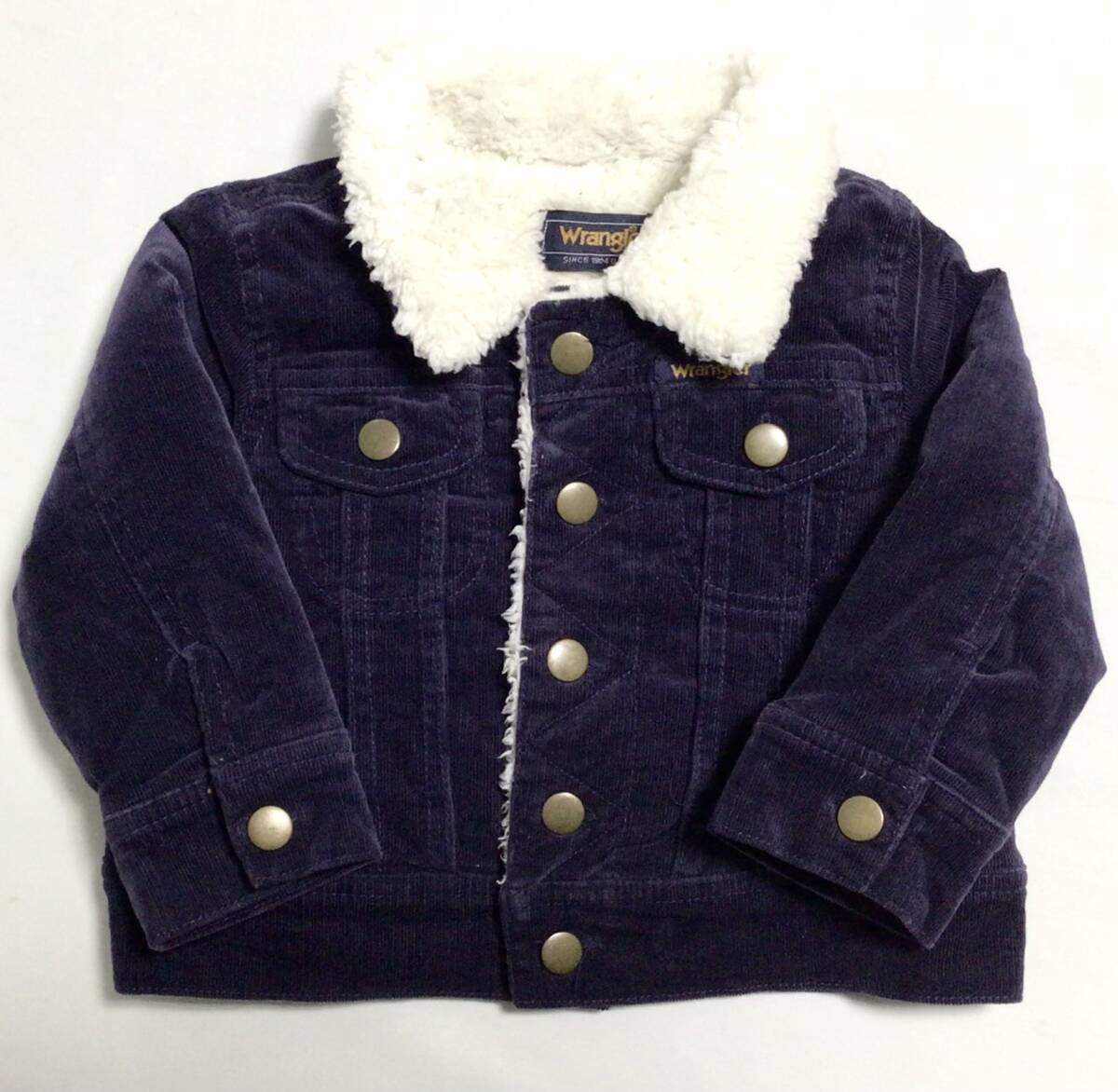 【ベビー80】 Wrangler ラングラー 裏ボア コーデュロイ ジャケット ネイビー Gジャン_画像2