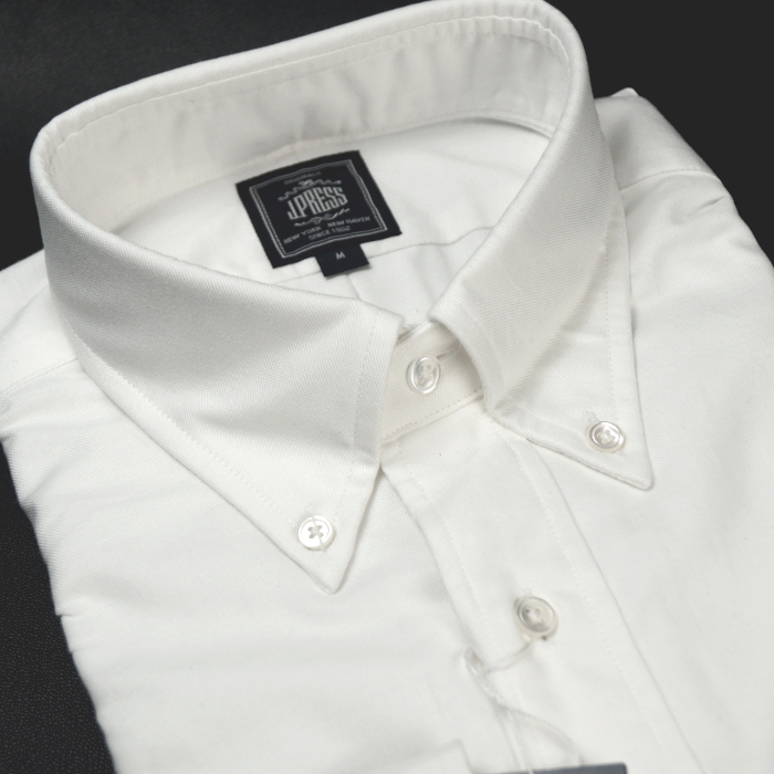 【新品】定価1.4万 Jプレス J.PRESS《ヴィンテージ オックス アービング》定番BD オックス ビジネス・カジュアル 長袖シャツ M 白ホワイト_画像3