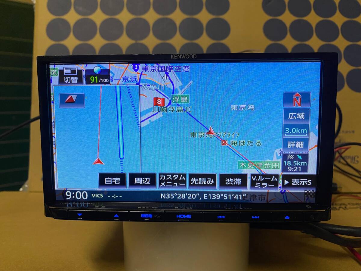 KENWOODケンウッド MDV-D708BT地図データ2020年フルセグ/DVD/AM/FM/Bluetooth/SD/USB (動作確認済) カーナビ_画像2