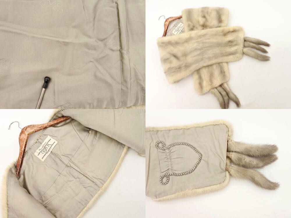 BLACKGLAMA ブラックグラマ GraceFur SAIKATSU OSFUR リアルファー 4点セット まとめ グレーｘブラウン ■■◎ ☆ fka6 レディース_画像6