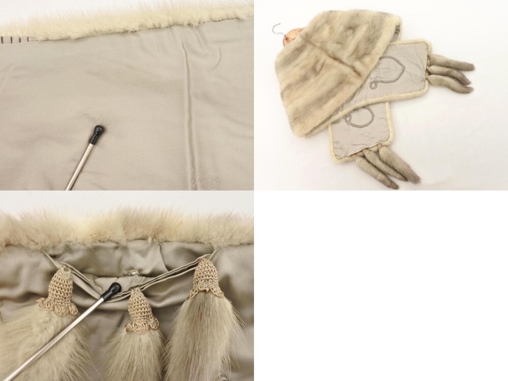 BLACKGLAMA ブラックグラマ GraceFur SAIKATSU OSFUR リアルファー 4点セット まとめ グレーｘブラウン ■■◎ ☆ fka6 レディース_画像7