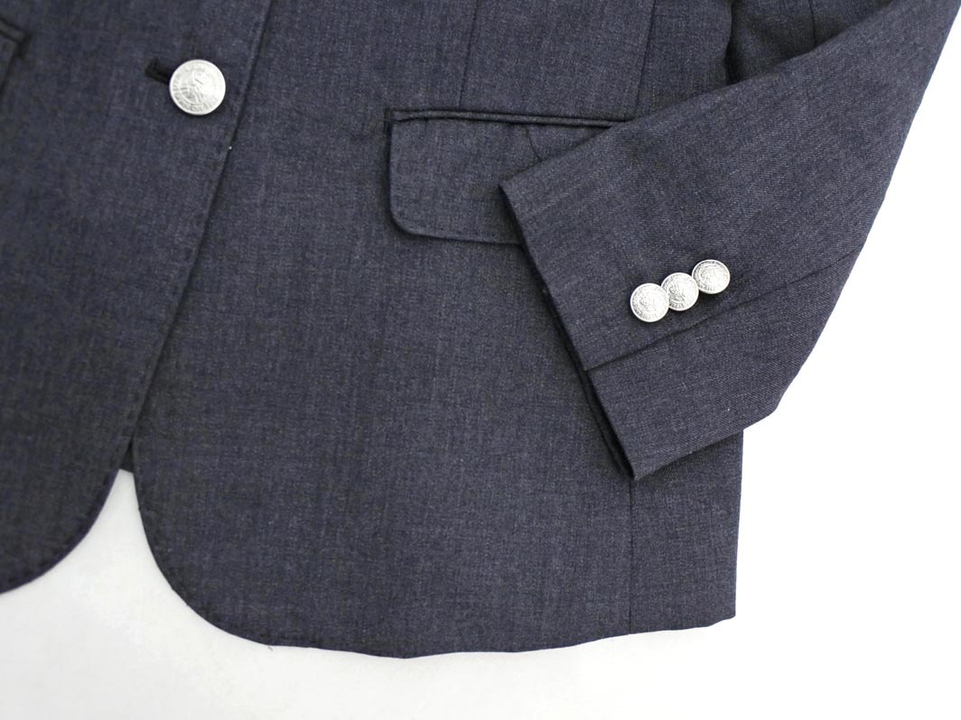 EASTBOY East Boy шерсть 100% нашивка жакет size7/ уголь *# * fka4 женский