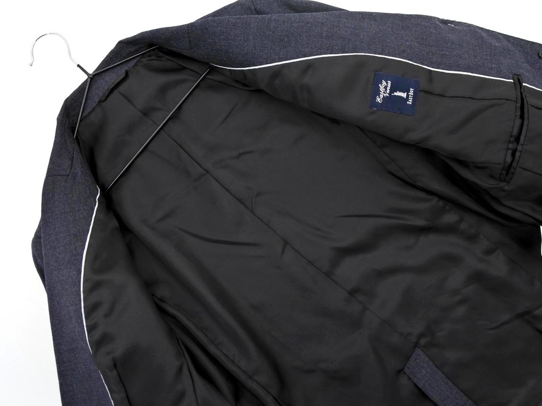 EASTBOY East Boy шерсть 100% нашивка жакет size7/ уголь *# * fka4 женский