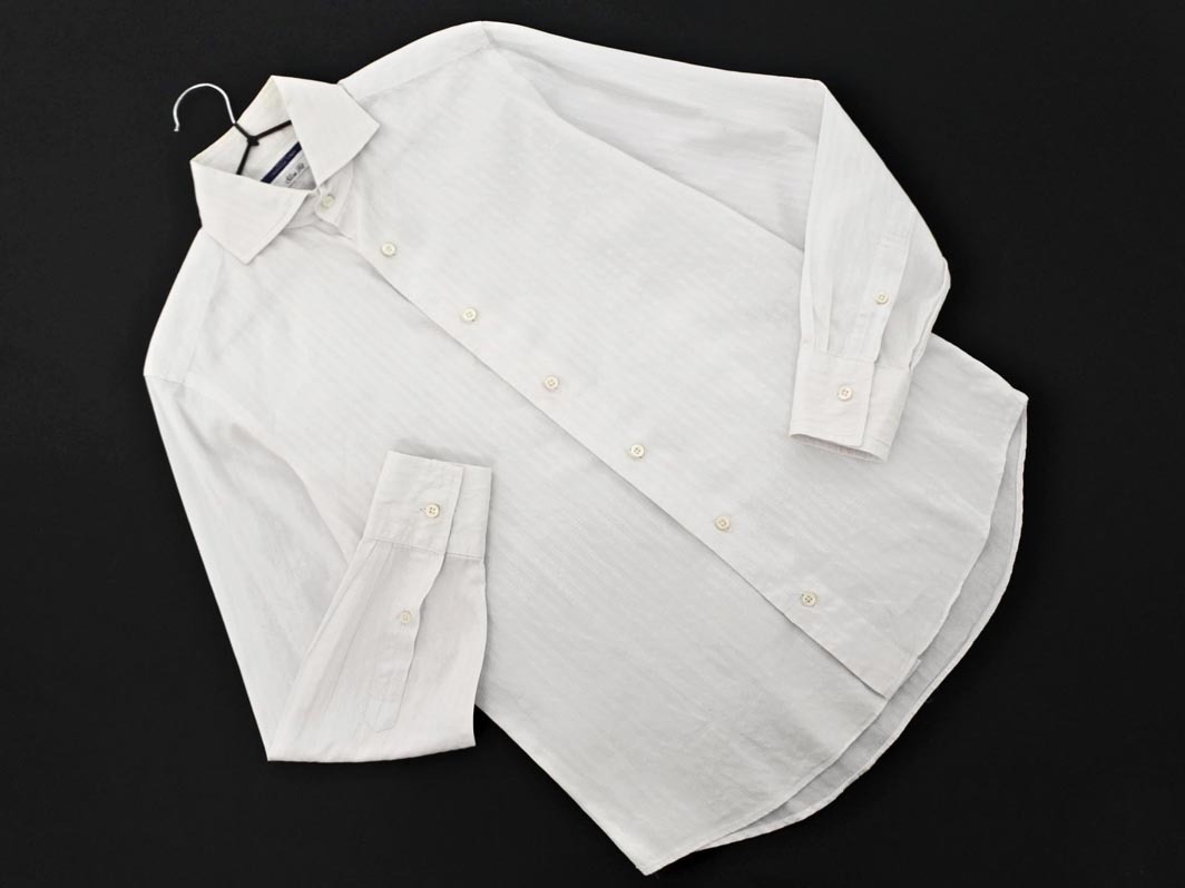 SHIPS シップス ストライプ シャツ size38/白 ◇■ ☆ fka4 メンズ_画像1