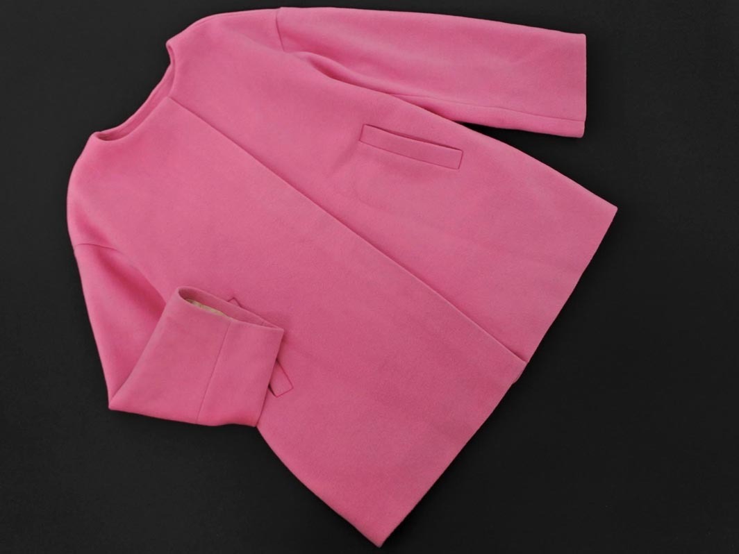 ROPE ロペ カシミヤ混 ノーカラー コート size38/ピンク ◇■ ☆ fka4 レディース_画像1