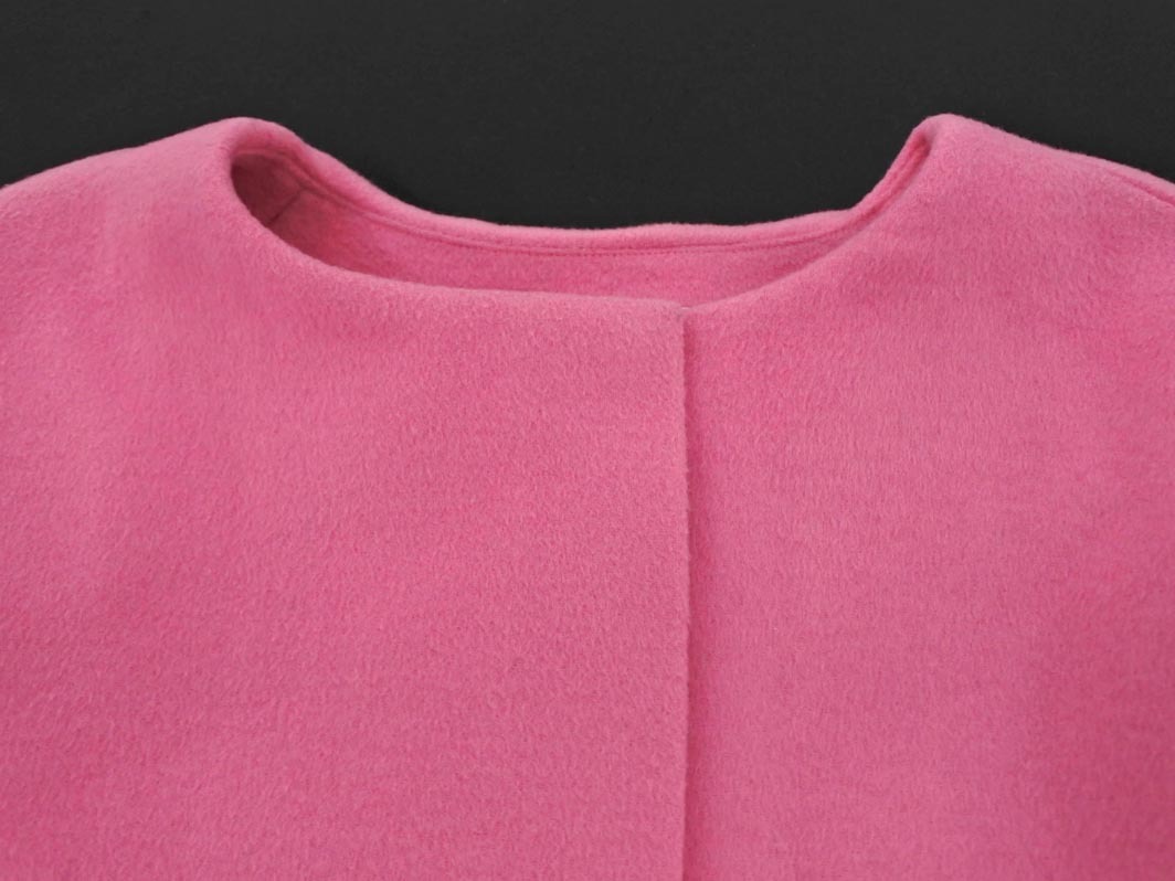 ROPE ロペ カシミヤ混 ノーカラー コート size38/ピンク ◇■ ☆ fka4 レディース_画像3