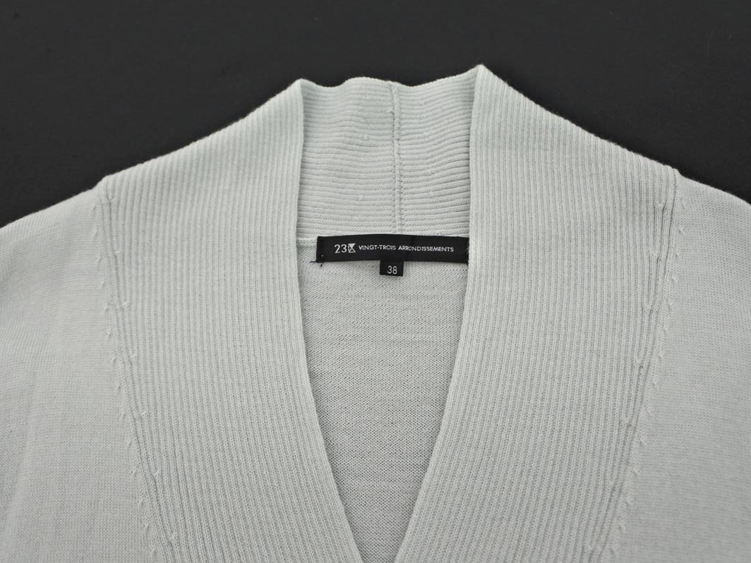 23区 ウール100% Vネック ニット セーター size38/水色 ◇■ ☆ fka4 レディース_画像3