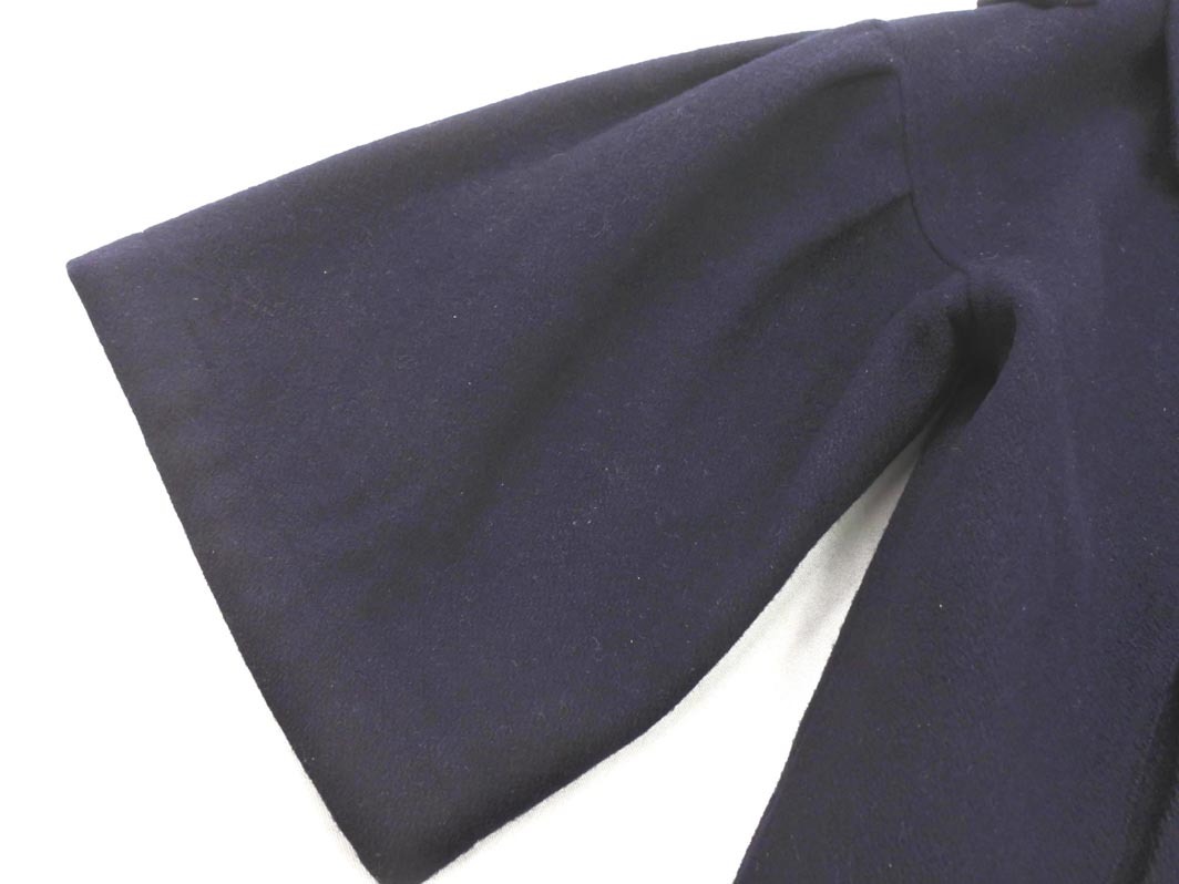 SHIPS シップス ウール混 7分袖 メルトン ジャケット 紺 ◇■ ☆ fka4 レディース_画像3