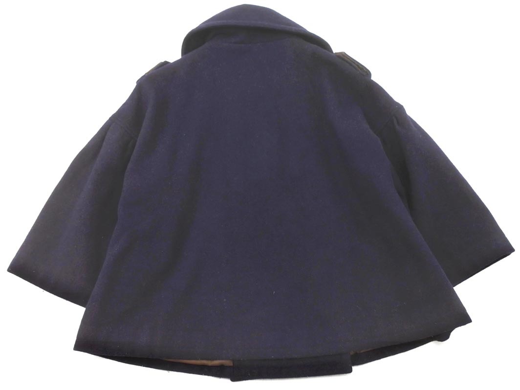 SHIPS シップス ウール混 7分袖 メルトン ジャケット 紺 ◇■ ☆ fka4 レディース_画像6