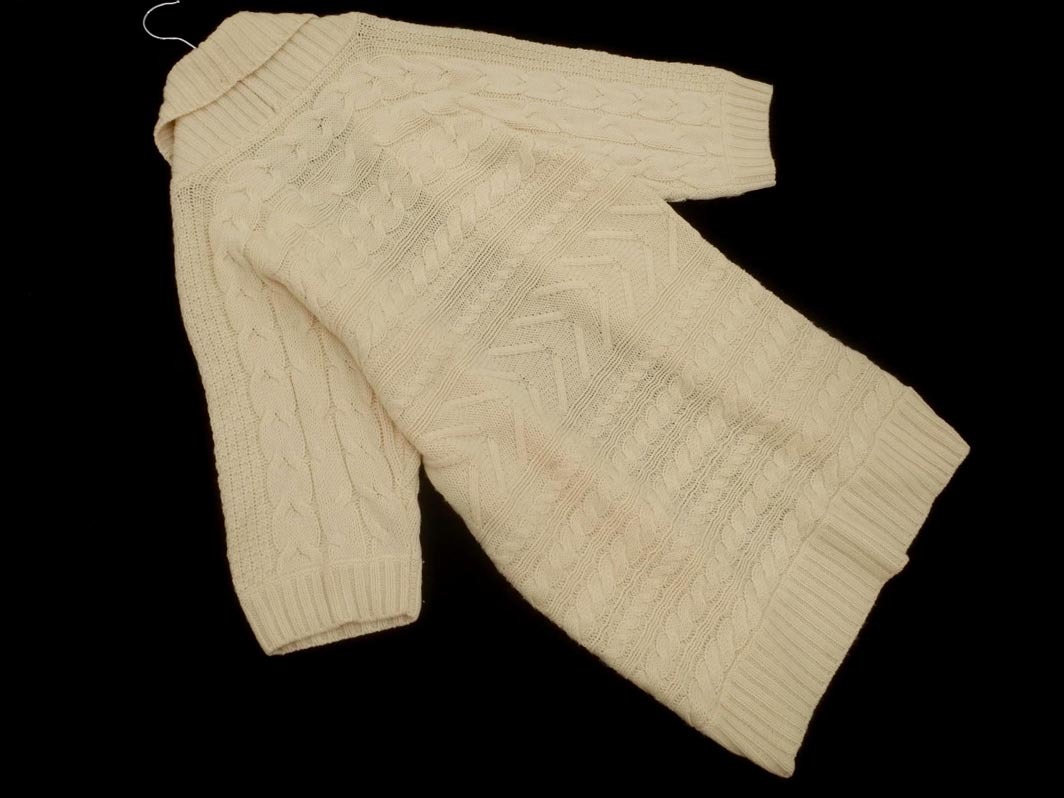 Spick & Span Spick & Span шерсть . вязаный длинный кардиган слоновая кость *# * fka4 женский