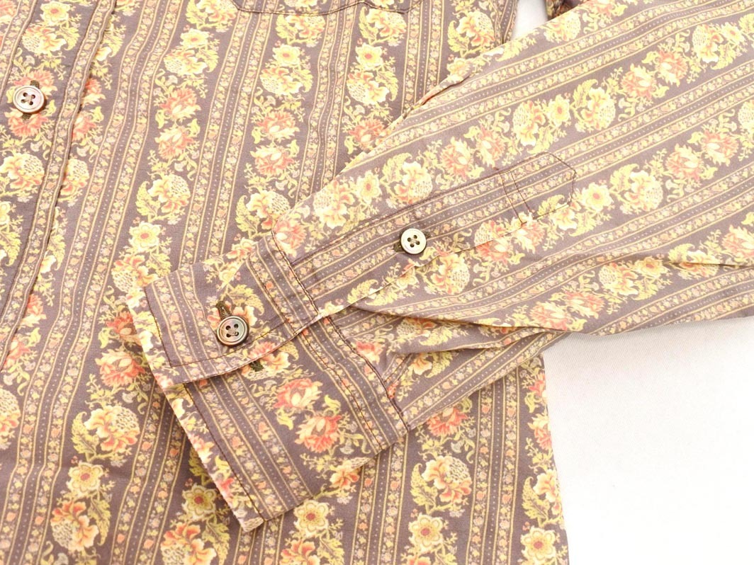 Paul Smith ポールスミス 花柄 シャツ sizeM/黄 ◇■ ☆ fka4 メンズ_画像3