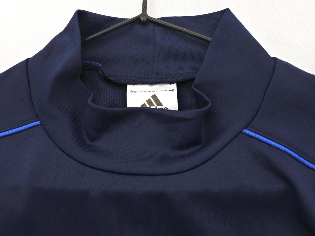 adidas アディダス ハイネック トレーニングウェア カットソー sizeM/紺 ◇■ ☆ fka5 メンズ_画像3