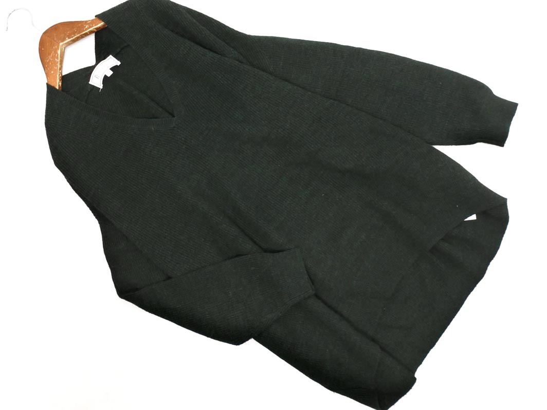 Rope Picnic ロペピクニック ウール混 ワイド幅 ニット セーター size38/ダークグリーン ◇■ ☆ fka5 レディース_画像1