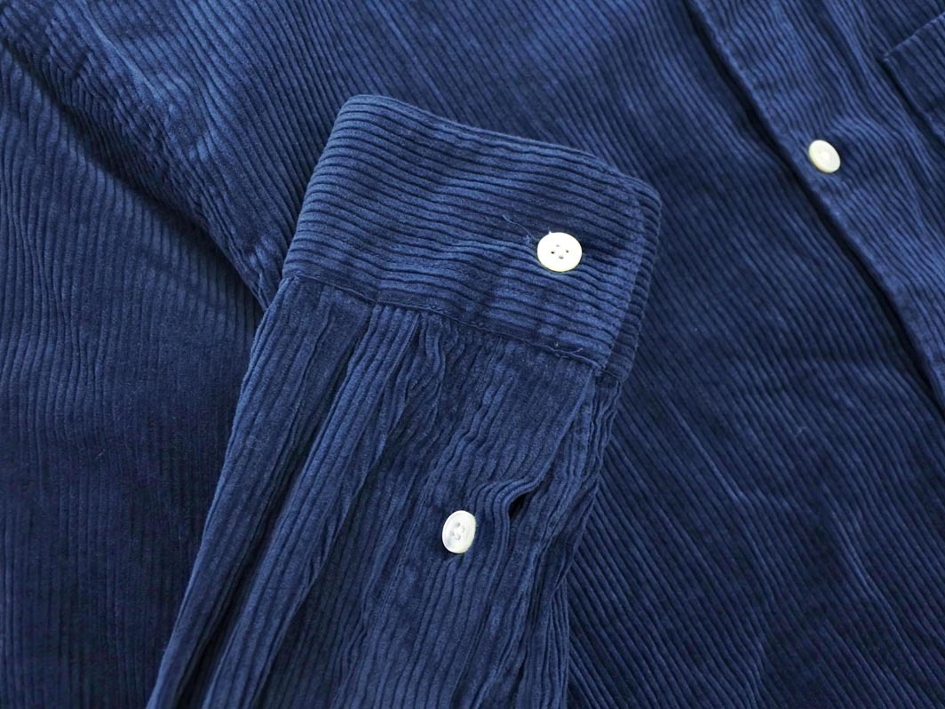 EDIFICE エディフィス コーデュロイ シャツ sizeM/紺 ◇■ ☆ fka5 メンズ_画像3