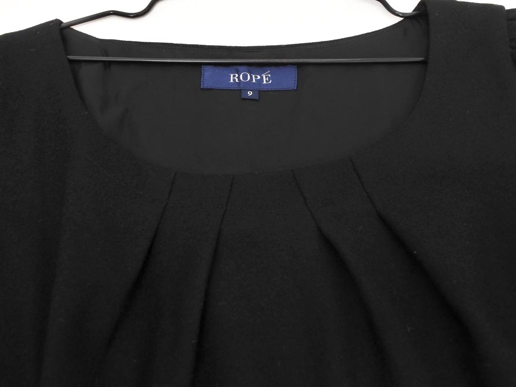 ROPE Rope шерсть . кромка tia-do One-piece size9/ чёрный *# * fka5 женский