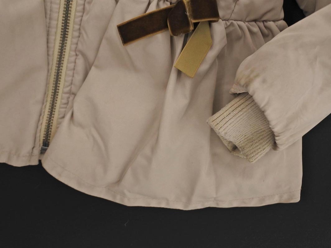 petit mainpti мой n искусственный мех лента пуховик size110cm/ бежевый *# * fka5 девочка 