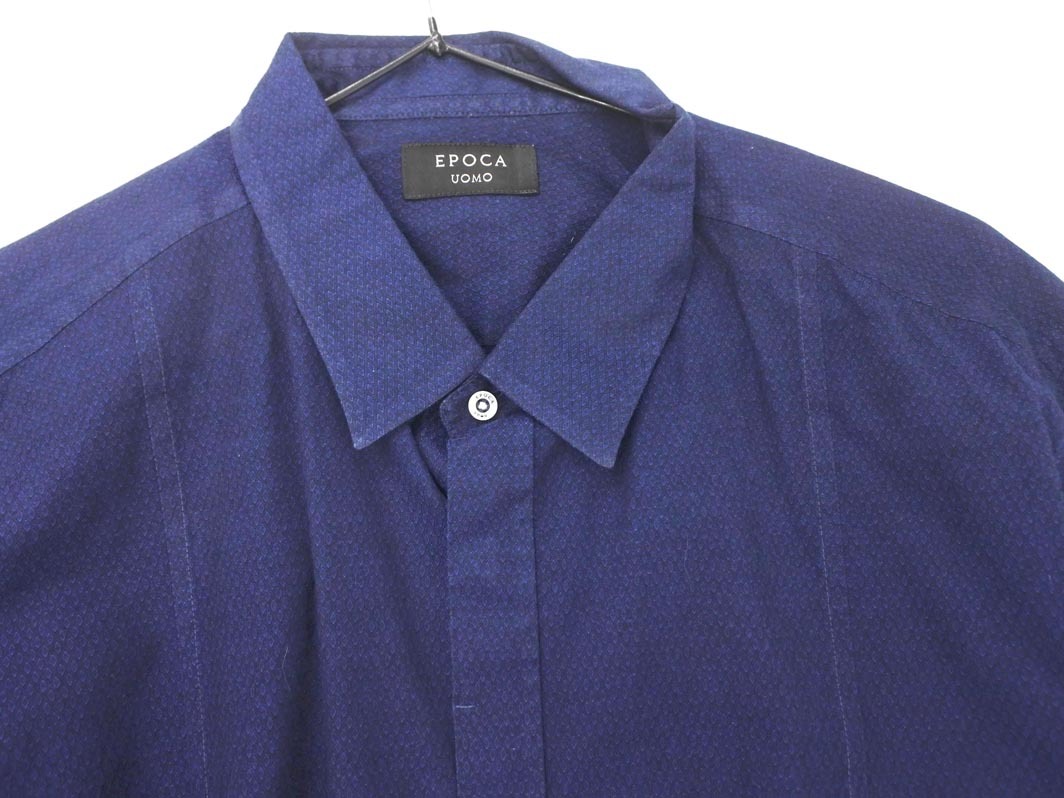 EPOCA UOMO エポカ ウォモ シャツ sizeITL50/濃紺 ◇■ ☆ fka7 メンズ_画像3