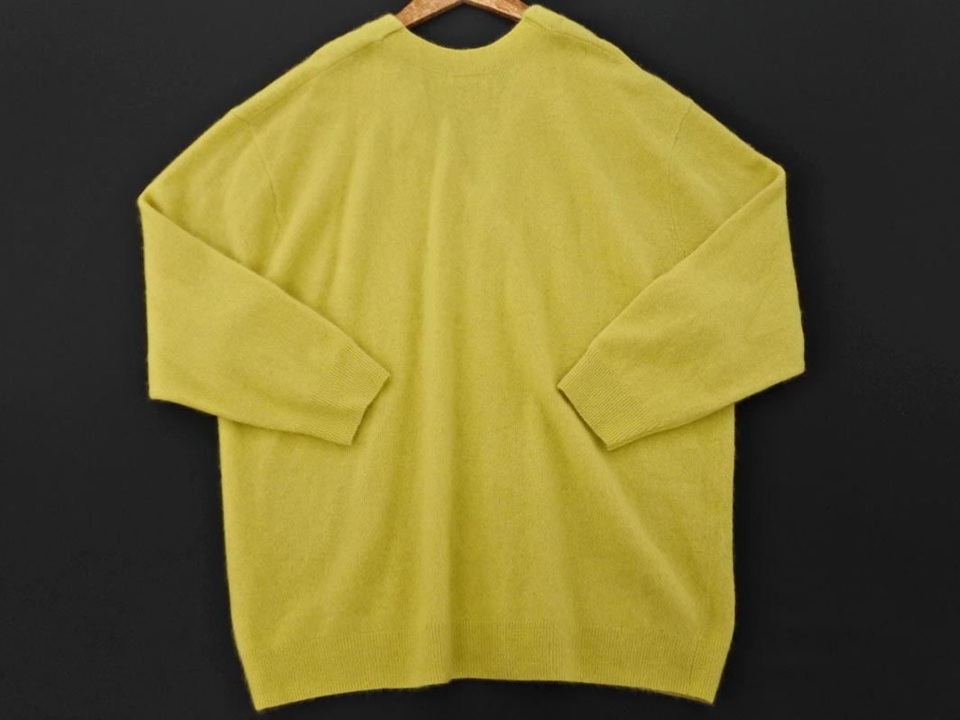 LEPSIM レプシィムローリーズファーム ウール混 Vネック カーディガン sizeF/黄 ◇■ ☆ fka6 レディース_画像4