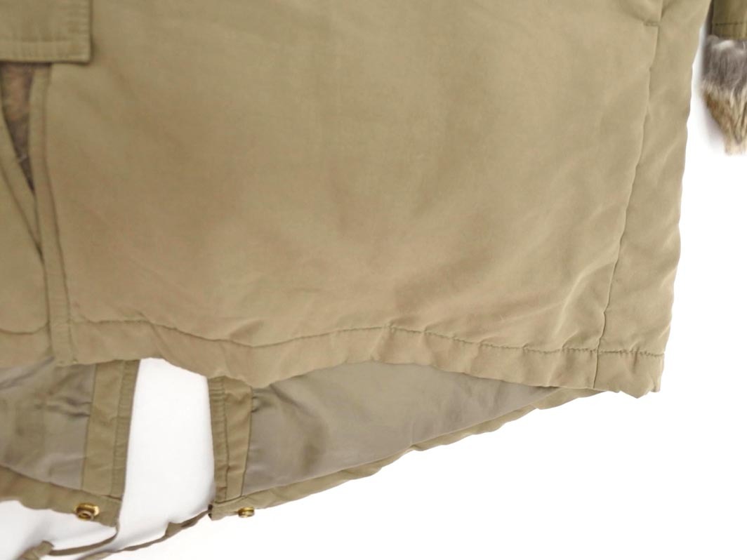 SHIPS シップス ラビットファー ボアライナー付き 中綿 モッズ コート sizeS/カーキ ◇■ ☆ fka6 レディース_画像2