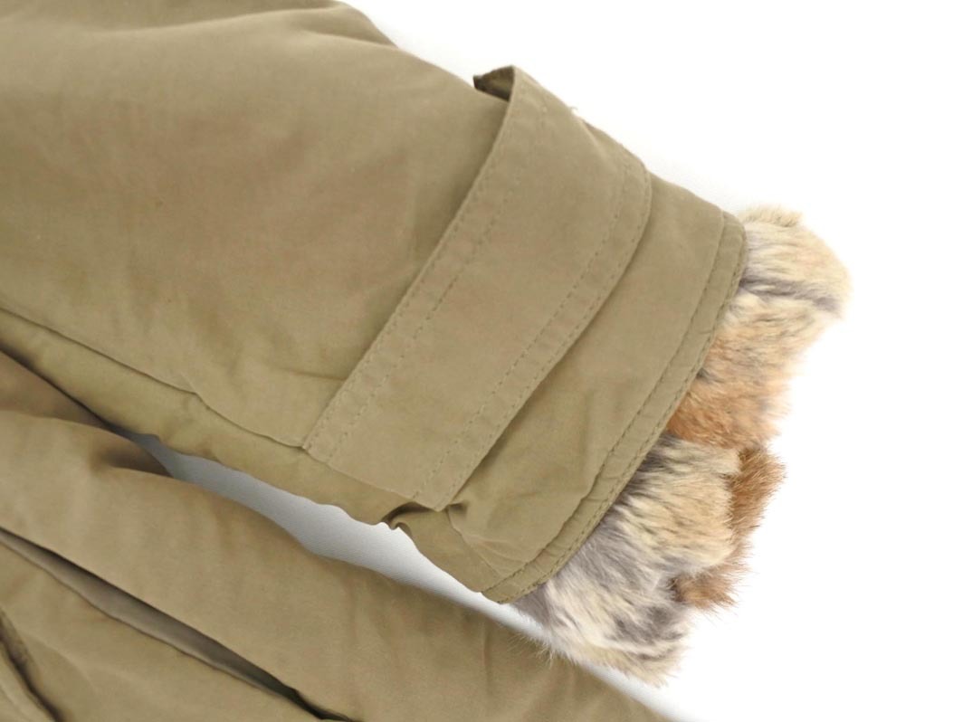 SHIPS シップス ラビットファー ボアライナー付き 中綿 モッズ コート sizeS/カーキ ◇■ ☆ fka6 レディース_画像3