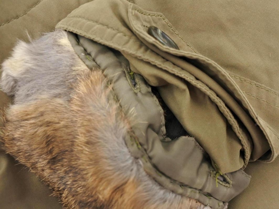 SHIPS シップス ラビットファー ボアライナー付き 中綿 モッズ コート sizeS/カーキ ◇■ ☆ fka6 レディース_画像9