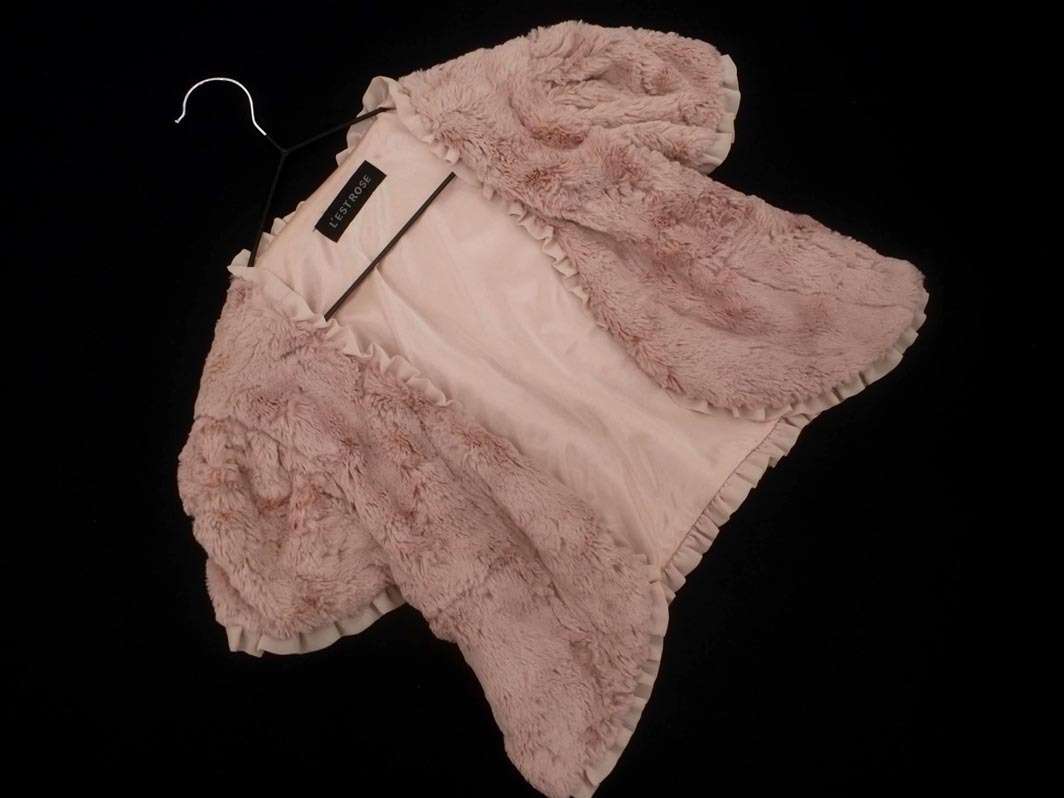 L’EST ROSE レストローズ フェイクファー 結婚式 二次会 ボレロ カーディガン size2/ピンク ◇■ ☆ fka7 レディース_画像1