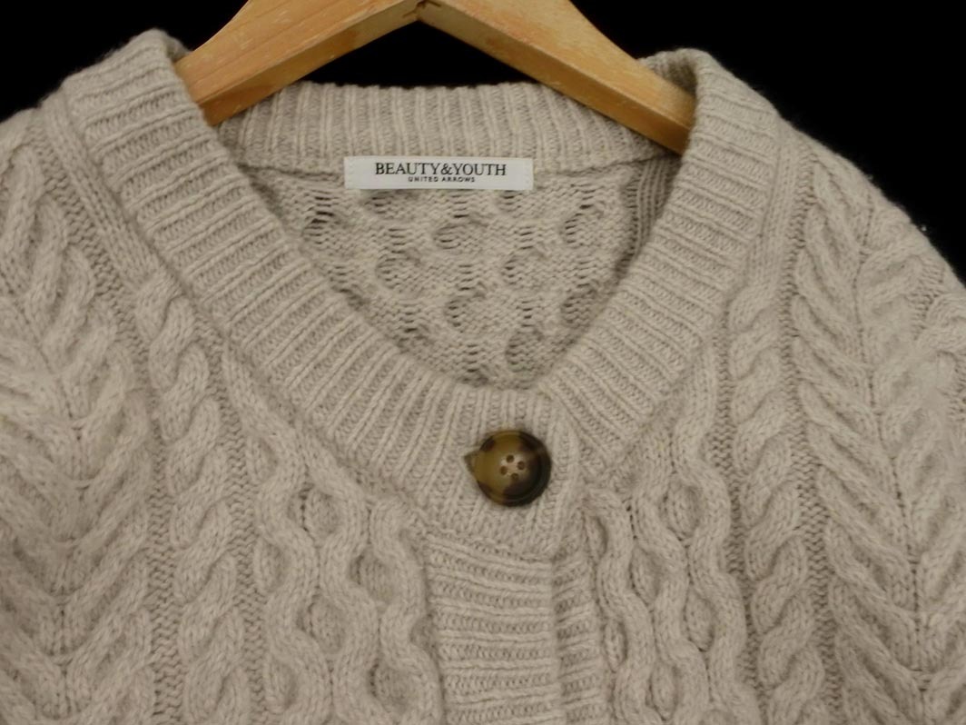 BEAUTY & YOUTH ビューティ&ユース ユナイテッドアローズ ウール100% カーディガン グレー ◇■ ☆ fka6 レディース_画像3