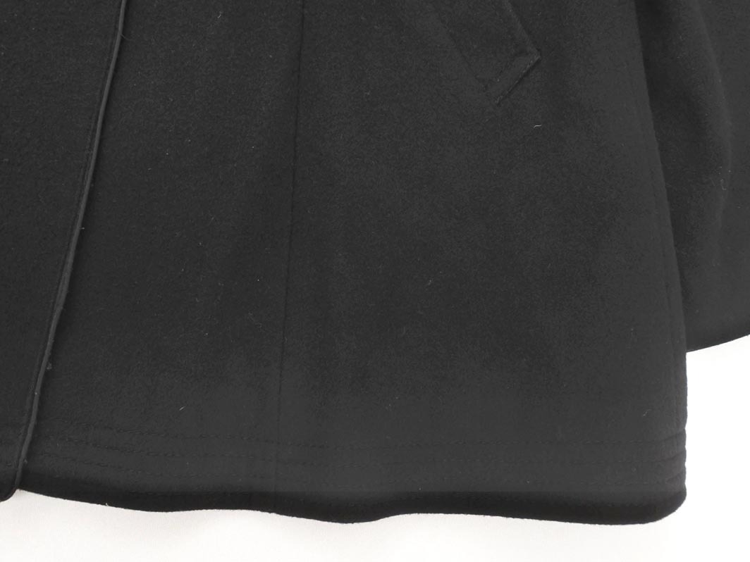 KUMIKYOKU 組曲 カシミヤ混 スタンドカラー フーディ コート size2/黒 ◇■ ☆ fka7 レディース_画像2