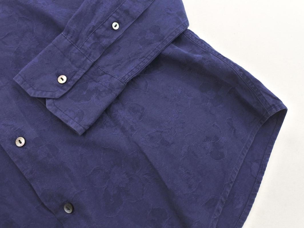 EPOCA UOMO エポカ ウォモ 花柄 シャツ sizeITL44/紺 ◇■ ☆ fka6 メンズ_画像2