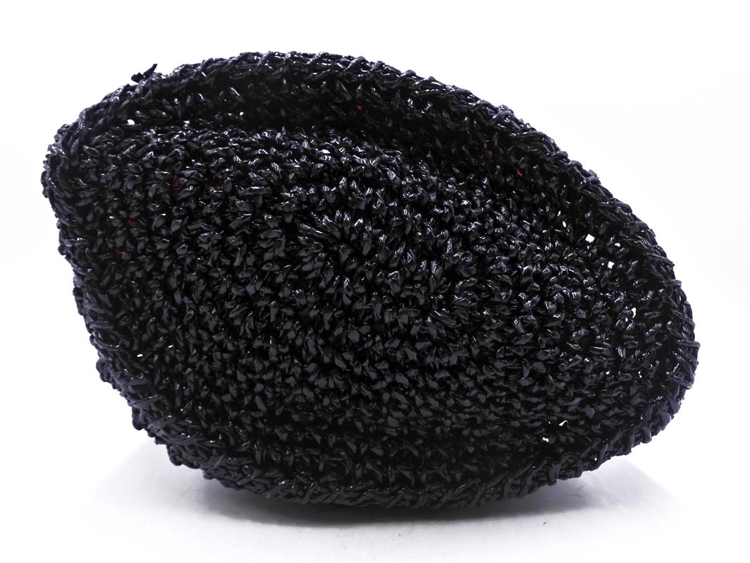 MICHEL KLEIN ミッシェルクラン ポーチ付き 編み バッグ 黒 ■■ ☆ fka6 レディース_画像4