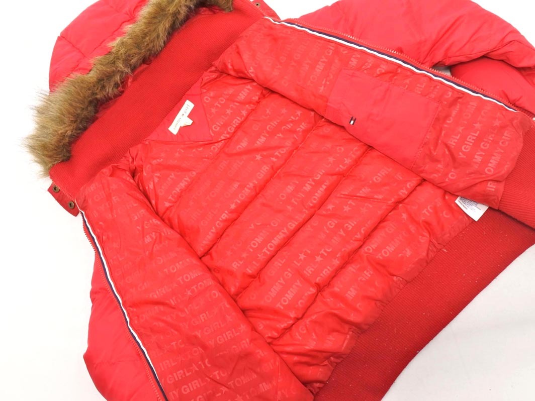 tommy girl トミーガール マルチWAY ショート丈 刺繍 ダウン ジャケット sizeM/赤 ◆■ ☆ fka6 レディース_画像5