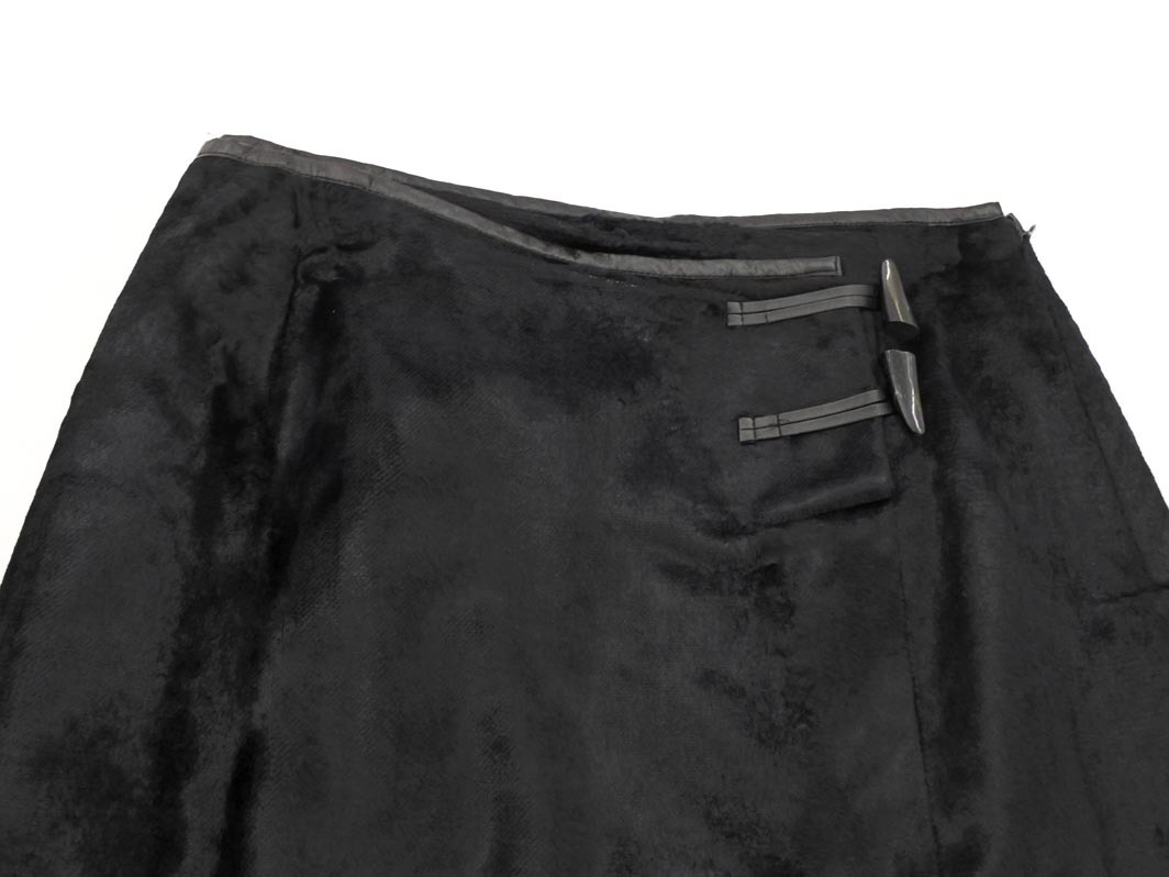  кошка pohs OK 22 OCTOBRE 22 Okt -bru искусственный мех LAP способ юбка size40/ чёрный *# * fka7 женский 