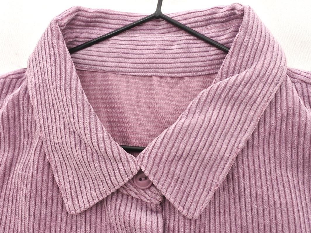 AZUL BY MOUSSY azur bai Moussy вельвет рубашка sizeM/ лаванда *# * fka7 женский