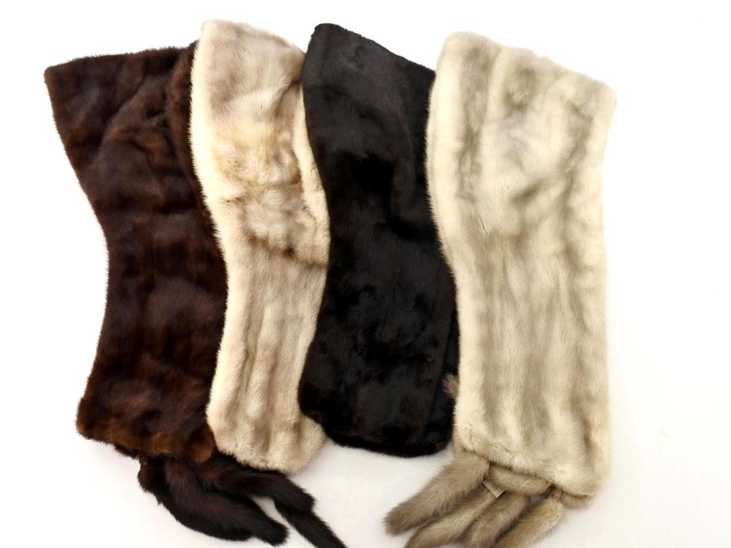 BLACKGLAMA ブラックグラマ GraceFur SAIKATSU OSFUR リアルファー 4点セット まとめ グレーｘブラウン ■■◎ ☆ fka6 レディース_画像1