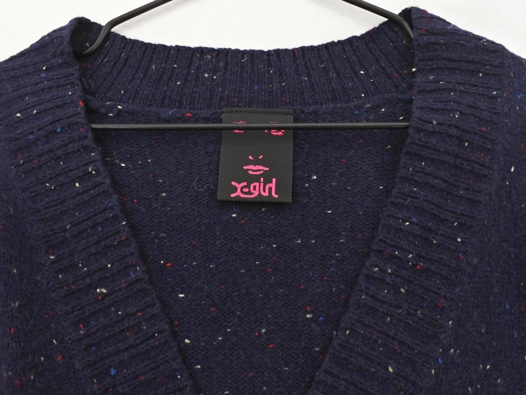 X-girl X-girl Mini вязаный One-piece size2/ темно-синий *# * fka6 женский 