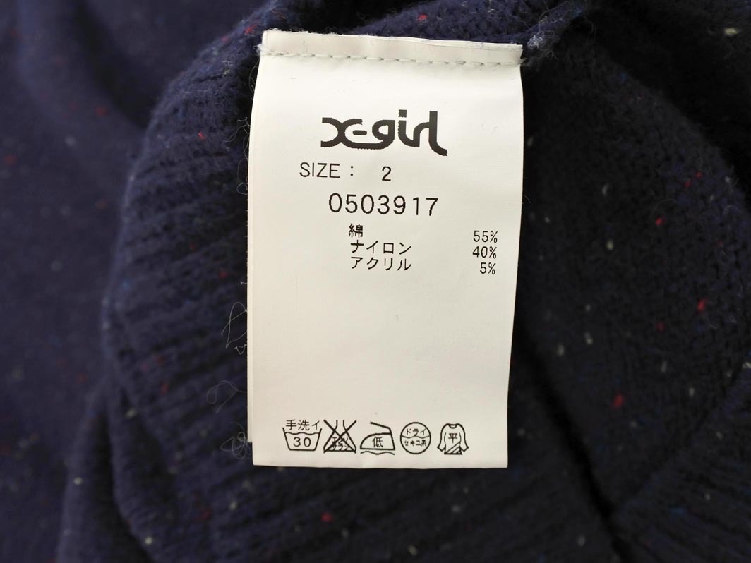 X-girl X-girl Mini вязаный One-piece size2/ темно-синий *# * fka6 женский 